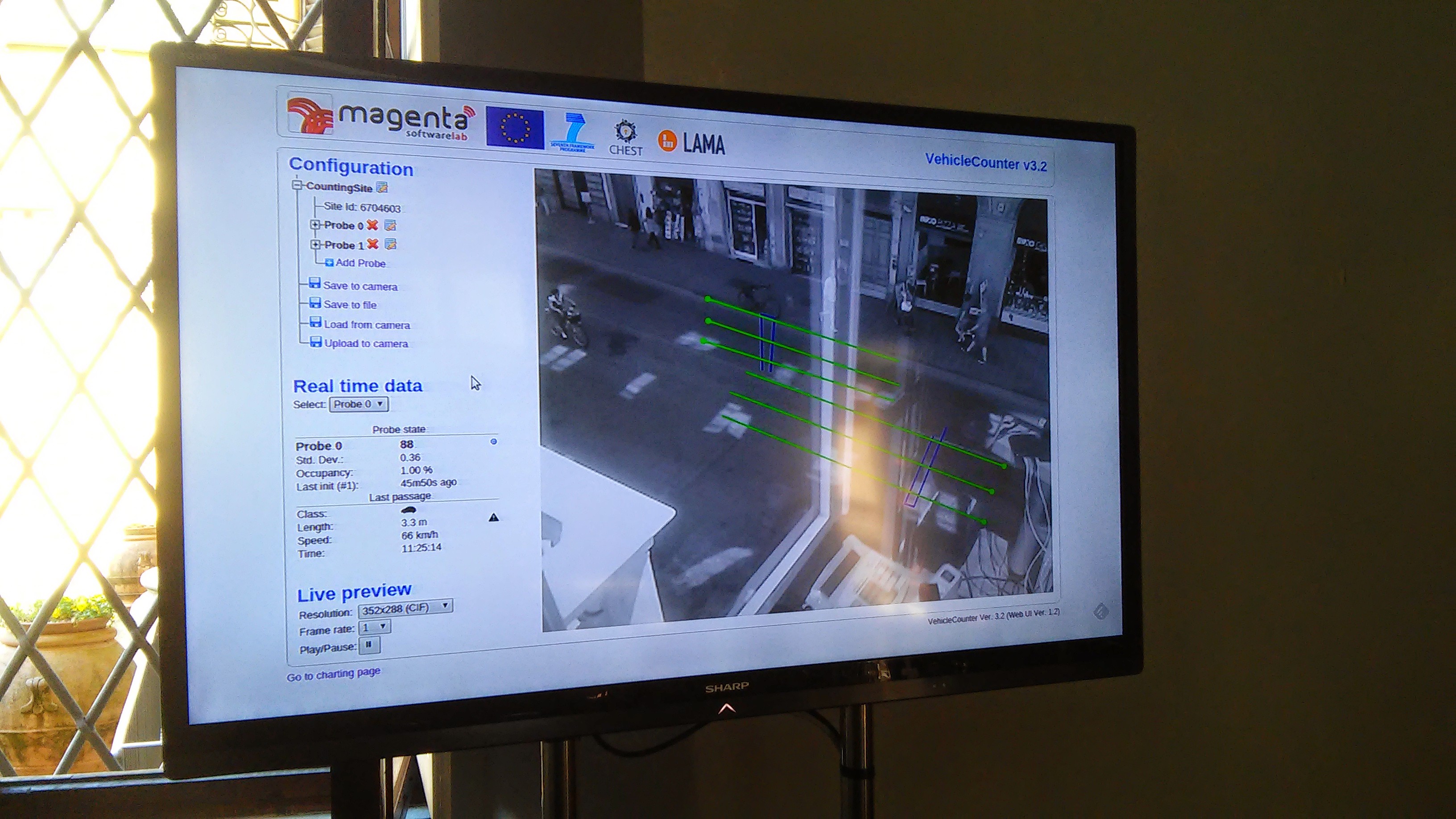 VehicleCounter demoed during the meeting at Palazzo Medici Riccardi